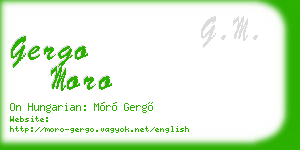 gergo moro business card
