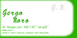 gergo moro business card